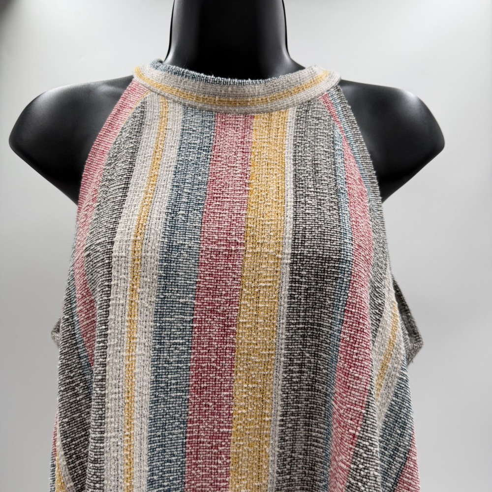 Anthropology W5 Womens Multi Color Striped Halter Neck Tank Top Size M